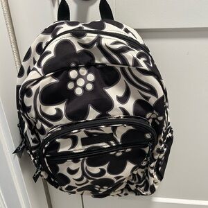 Vera Bradley Floral Black and White Backpack